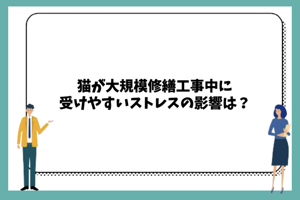 猫が大規模修繕工事中に受けやすいストレスの影響は？